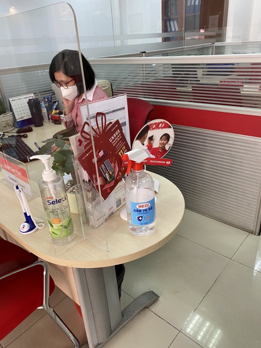 Cồn y tế Medi đã có mặt tại ngân hàng Techcombank