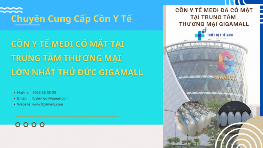 Cồn Y Tế Medi Đã Có Mặt Tại Trung Tâm Thương Mại Gigamall