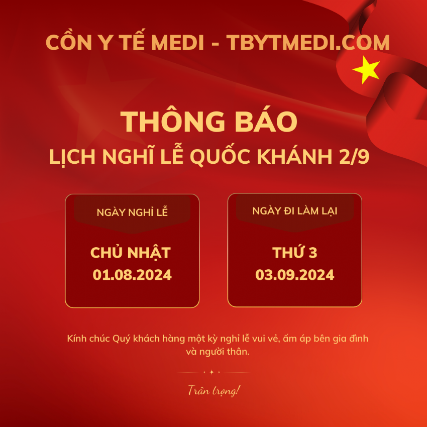 THÔNG BÁO NGHỈ LỄ QUỐC KHÁNH 2/9 - 2024