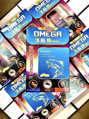 Bổ Mắt OMEGA 3.6.9 max tốt cho mắt, tim mạch lọ 60 viên