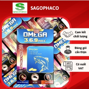 Bổ Mắt OMEGA 3.6.9 max tốt cho mắt, tim mạch lọ 60 viên