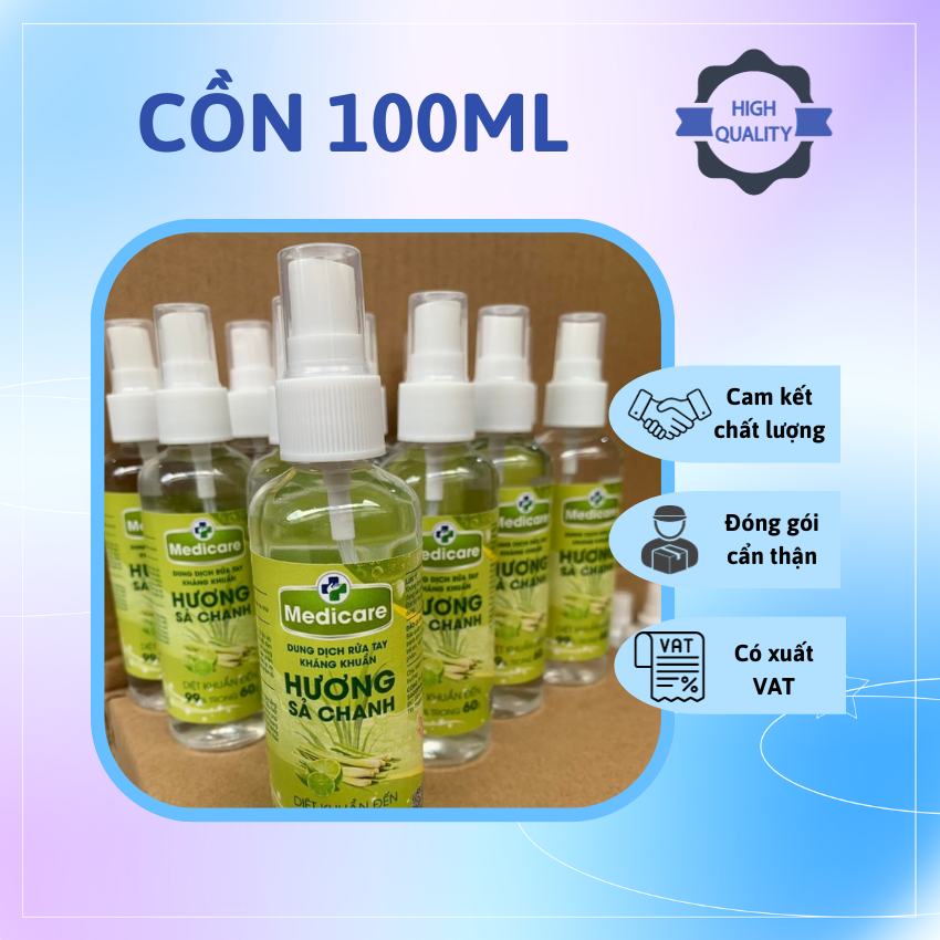 Cồn y tế Ethanol - Hương sả chanh