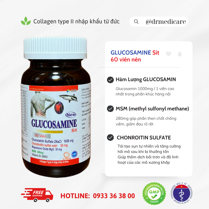 GLUCOSAMINE Sit – Viên Uống Bổ Trợ Xương Khớp